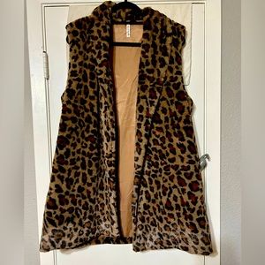 Leopard Faux Fur Vest